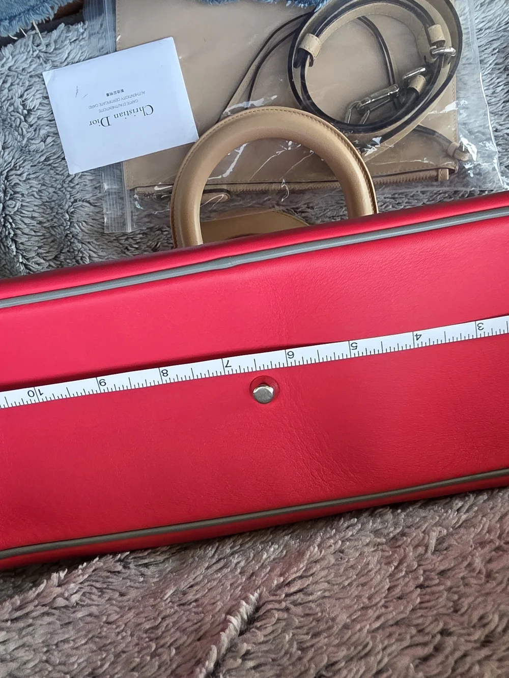 Dior Pink and Beige Leather Top-Handle Tote